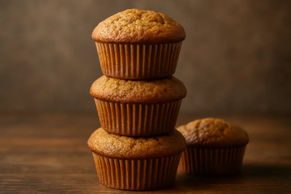 A stack of vegan breakfast muffins